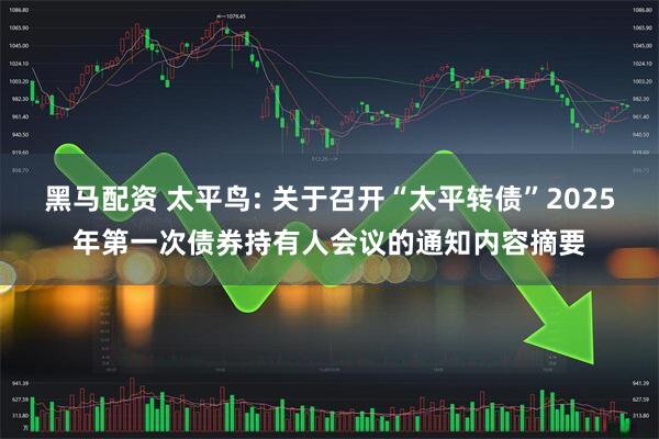黑马配资 太平鸟: 关于召开“太平转债”2025年第一次债券持有人会议的通知内容摘要
