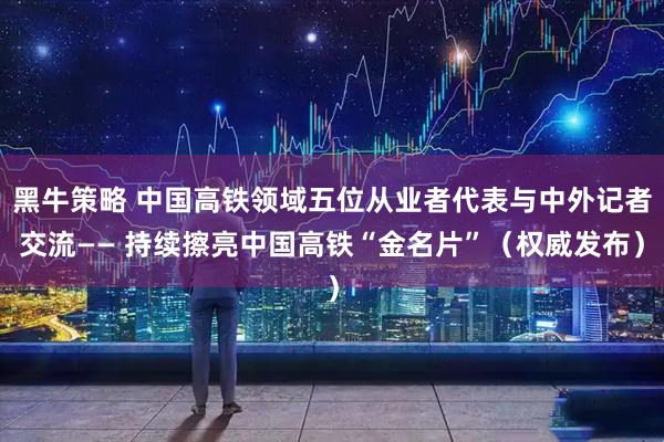 黑牛策略 中国高铁领域五位从业者代表与中外记者交流—— 持续擦亮中国高铁“金名片”（权威发布）
