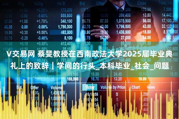 V交易网 蔡斐教授在西南政法大学2025届毕业典礼上的致辞｜学问的行头_本科毕业_社会_问题