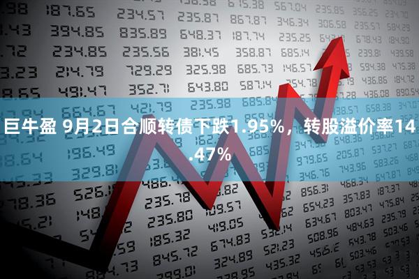 巨牛盈 9月2日合顺转债下跌1.95%，转股溢价率14.47%