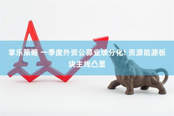 掌乐策略 一季度外资公募业绩分化! 资源能源板块主线凸显